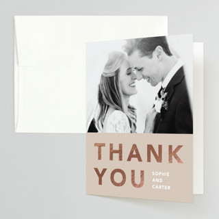 Bolden Foil-Pressed Folded Wedding Thank You Cards