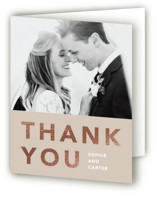 Bolden Foil-Pressed Folded Wedding Thank You Cards