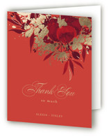 Happiness Foil-Pressed Folded Wedding Thank You Cards