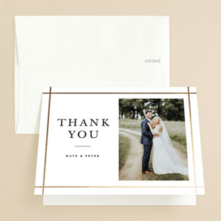 Formal Affair Foil-Pressed Folded Wedding Thank You Cards