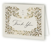 Foil-Pressed Folded Wedding Thank You Cards