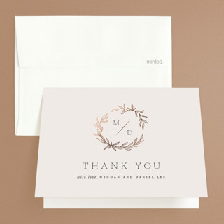 Tradition Foil-Pressed Folded Wedding Thank You Cards