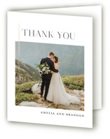 Elegant Flourish Foil-Pressed Folded Wedding Thank You Cards