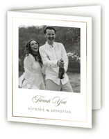 Country Elegance Foil-Pressed Folded Wedding Thank You Cards