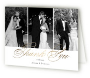 Foil-Pressed Folded Wedding Thank You Cards