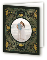 Embellished Foil-Pressed Folded Wedding Thank You Cards