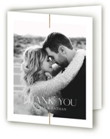 Aligned Foil-Pressed Folded Wedding Thank You Cards