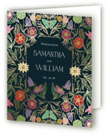 Gilded Tapestry Foil-Pressed Folded Wedding Thank You Cards