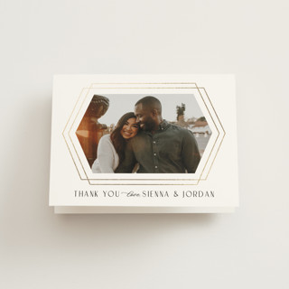 Formally Foil-Pressed Folded Wedding Thank You Cards