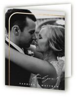Tuxedo Foil-Pressed Folded Wedding Thank You Cards
