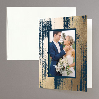 Gold Leaf Foil-Pressed Folded Wedding Thank You Cards
