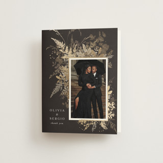 Garden Foil-Pressed Folded Wedding Thank You Cards