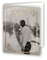 Mirror Foil-Pressed Folded Wedding Thank You Cards