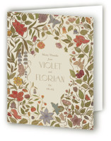 Radiant Botany Foil-Pressed Folded Wedding Thank You Cards