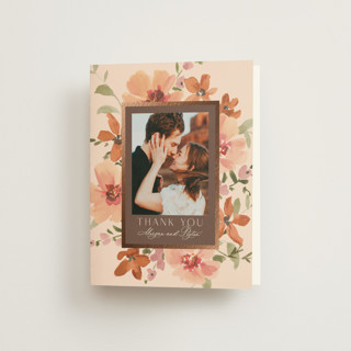 Jardin Foil-Pressed Folded Wedding Thank You Cards