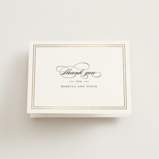 Eloquence Foil-Pressed Folded Wedding Thank You Cards