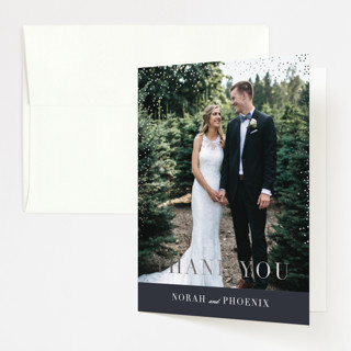 Amazed Foil-Pressed Folded Wedding Thank You Cards
