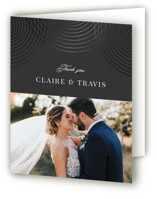 Interlocking Foil-Pressed Folded Wedding Thank You Cards