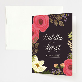 Rhapsody Foil-Pressed Folded Wedding Thank You Cards