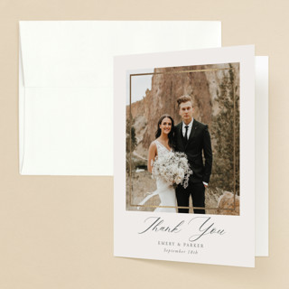 Marquis Foil-Pressed Folded Wedding Thank You Cards