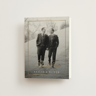 Bianca Foil-Pressed Folded Wedding Thank You Cards