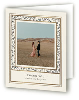 Hansen Foil-Pressed Folded Wedding Thank You Cards