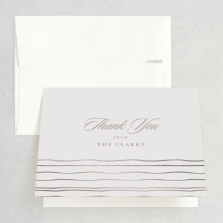 Cascade Foil-Pressed Folded Wedding Thank You Cards
