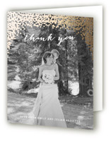 Gold Rush Foil-Pressed Folded Wedding Thank You Cards