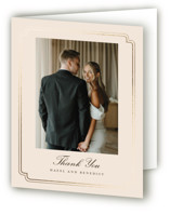 Foil-Pressed Folded Wedding Thank You Cards