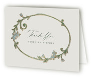 Foil-Pressed Folded Wedding Thank You Cards