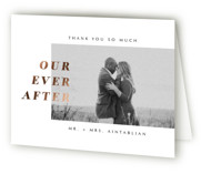 Our Ever After Foil-Pressed Folded Wedding Thank You Cards