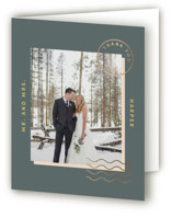 National Forest Foil-Pressed Folded Wedding Thank You Cards
