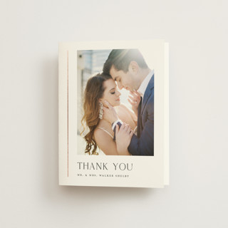 Understated Elegance Foil-Pressed Folded Wedding Thank You Cards