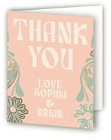 Nouveau Frame Foil-Pressed Folded Wedding Thank You Cards