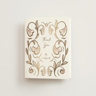 Bella Bellissima Foil-Pressed Folded Wedding Thank You Cards