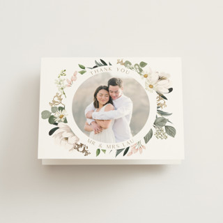 Country Garden Foil-Pressed Folded Wedding Thank You Cards