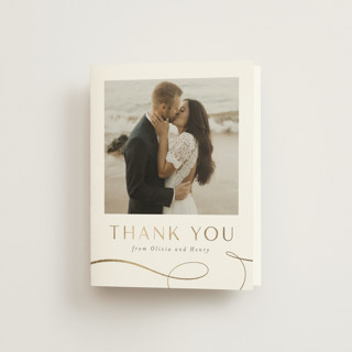 Forever And Foil-Pressed Folded Wedding Thank You Cards