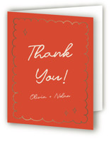 Party On! Foil-Pressed Folded Wedding Thank You Cards