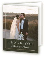 refined Foil-Pressed Folded Wedding Thank You Cards
