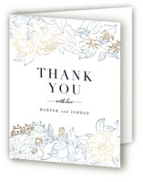 Lush Garden Foil-Pressed Folded Wedding Thank You Cards
