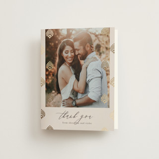 Shraddha Foil-Pressed Folded Wedding Thank You Cards