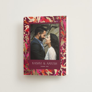 Bright abstract Foil-Pressed Folded Wedding Thank You Cards