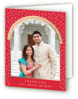 Indian garden Foil-Pressed Folded Wedding Thank You Cards