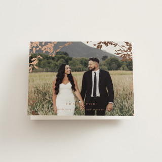 Bliss Foil-Pressed Folded Wedding Thank You Cards