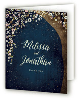 Outside Foil-Pressed Folded Wedding Thank You Cards