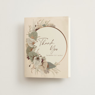 Jasmine Foil-Pressed Folded Wedding Thank You Cards