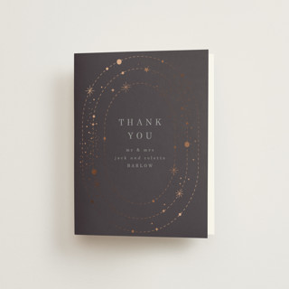 North Foil-Pressed Folded Wedding Thank You Cards