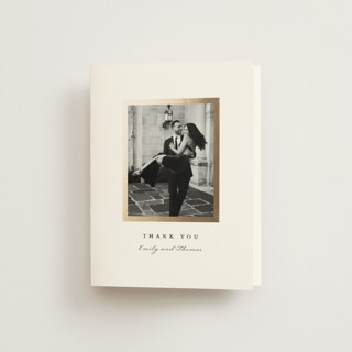 Defined Foil-Pressed Folded Wedding Thank You Cards