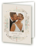 Ornate Elegance Foil-Pressed Folded Wedding Thank You Cards