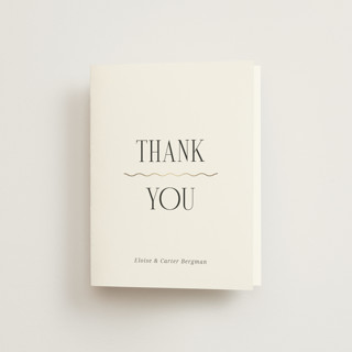 Inventive Foil-Pressed Folded Wedding Thank You Cards